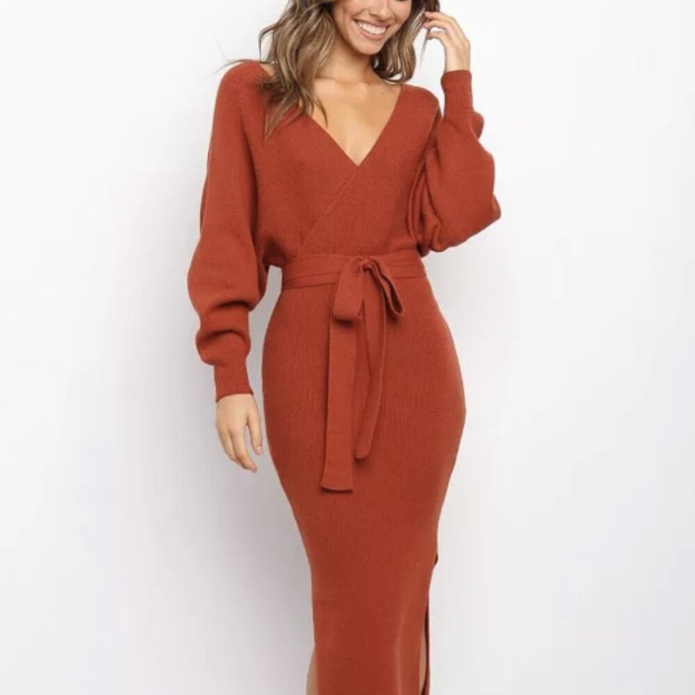 Petal and Pup Bambina Red Midi Dress Size 6